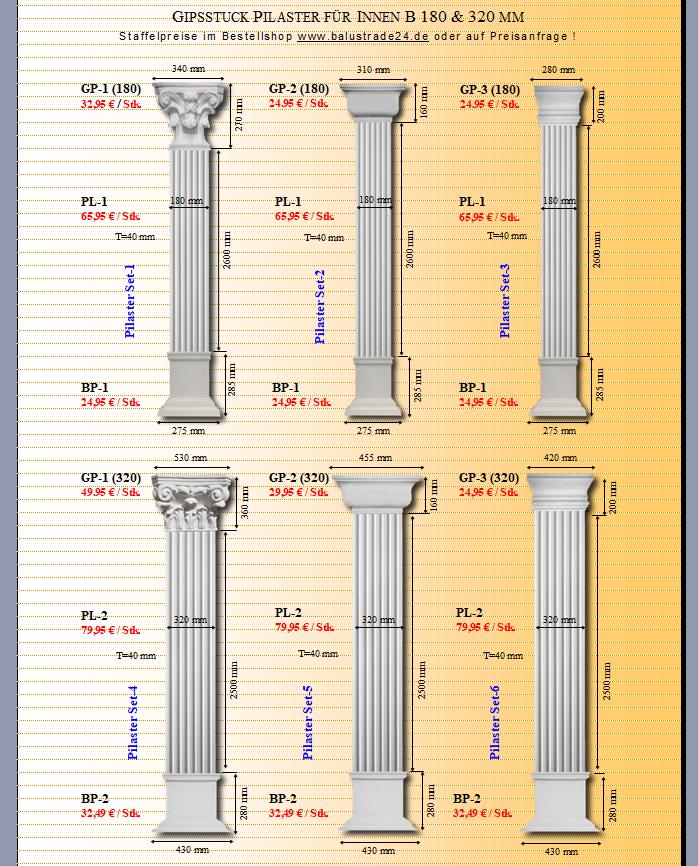 Stuck Pilastersäulen