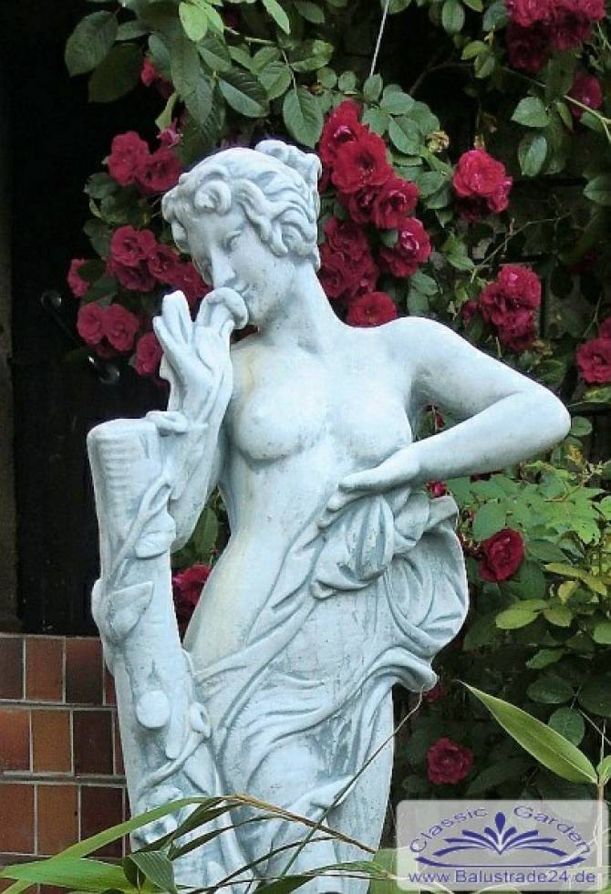 Kunststsein Figur Rosenkuss Gartenfigur