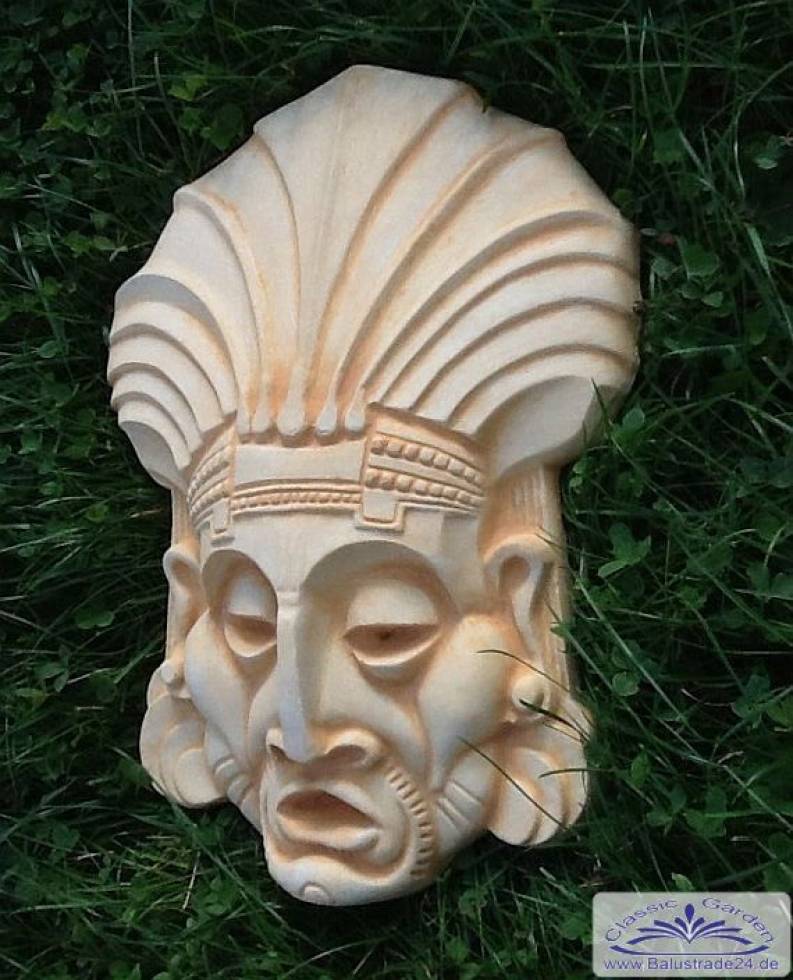 Wandrellief Azteken Totenmaske