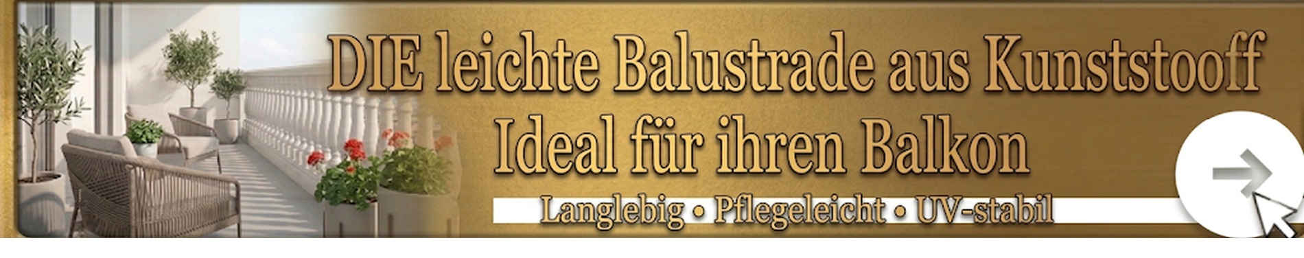 Kunststoff Balustrade