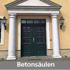 Säulen und Kapitelle massiv aus Weißbeton Betonsäulen mit Sockel