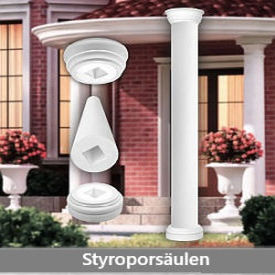 Leichte Styroporsäulen und Halbshalen zur Verkleidung Styroporsäulen